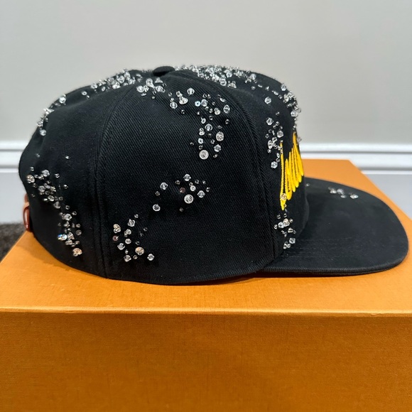 Louis Vuitton x Virgil Crystal Black / Yellow Script Hat - Picture 2 of 13